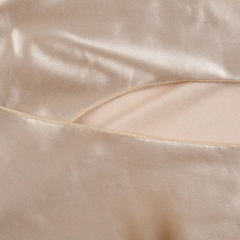 Elegant Satin Solid Color Off-Shoulder Women&