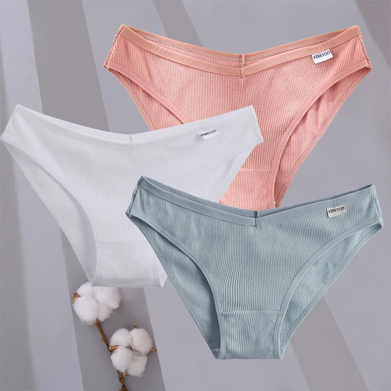 Comfortable Cotton Briefs for Women – 3-Piece Panty Set