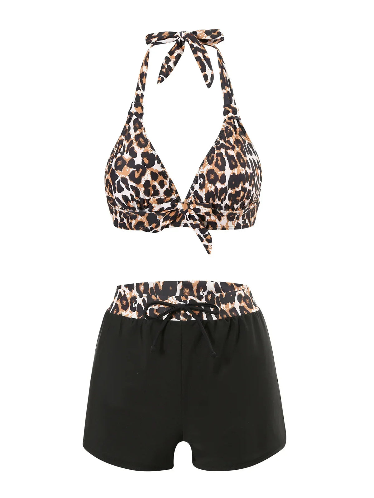 Sexy High Waist Bikini Shorts 2026 Women Swimsuit Two Piece Swimwear Female Bikinis Set Leopard Bathing Suits Brazilian Biquini