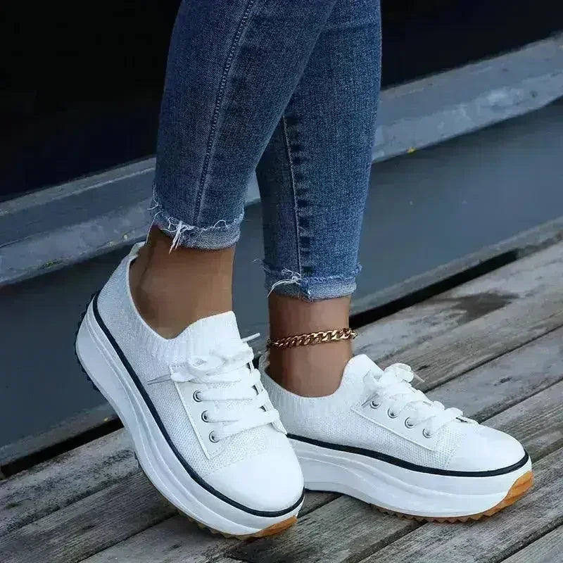 Summer Knitted Breathable Sneakers Women&