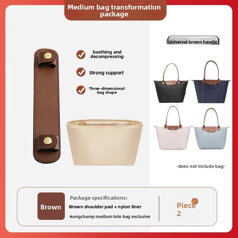 Havredeluxe Bag Organizer Insert For Longchamp Nylon Bag - Lightweight Durable Interior Storage