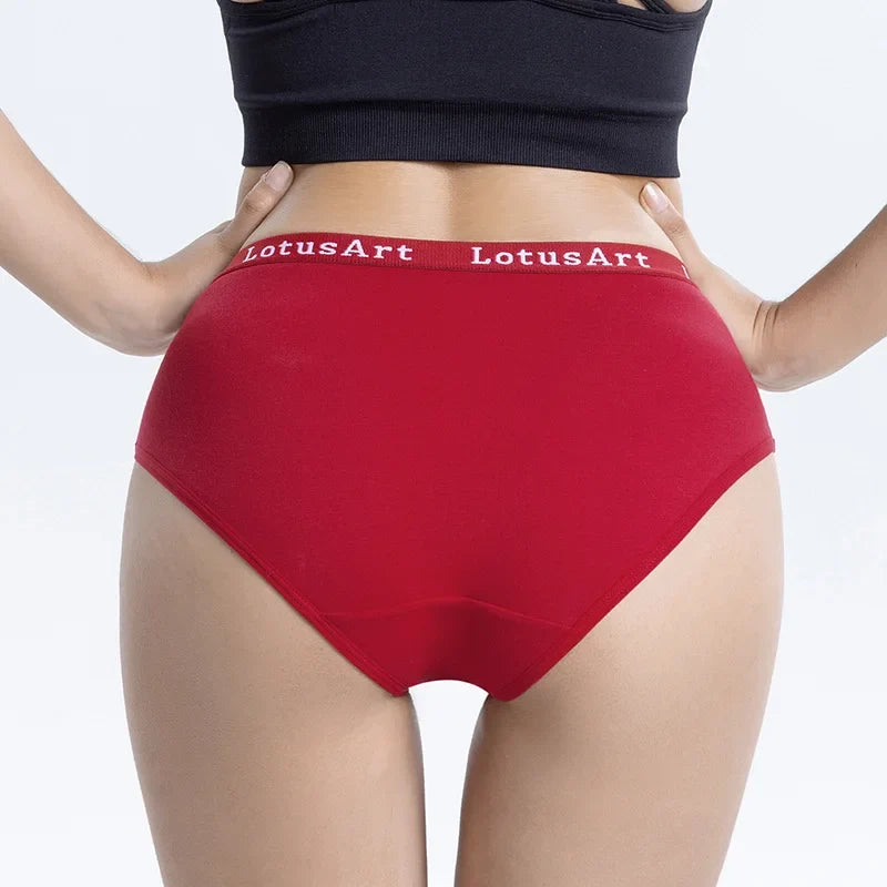2PCS/Set Cotton Panties Women High Waist Briefs Tummy Control Panty Female Breathable Solid Color Lingerie M-2XL Underpants