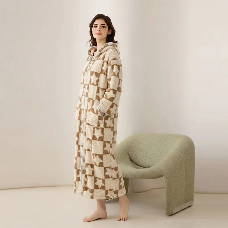 Winter Thick Warm Nightwear Women&