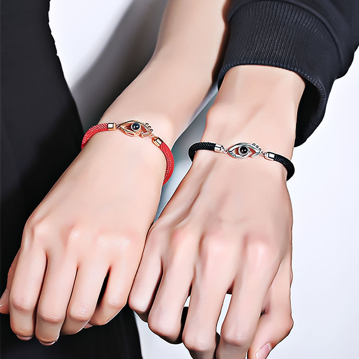 Customizable Photo EyesCircle Projection Bracelets Personalized Couple Memorial Jewelr