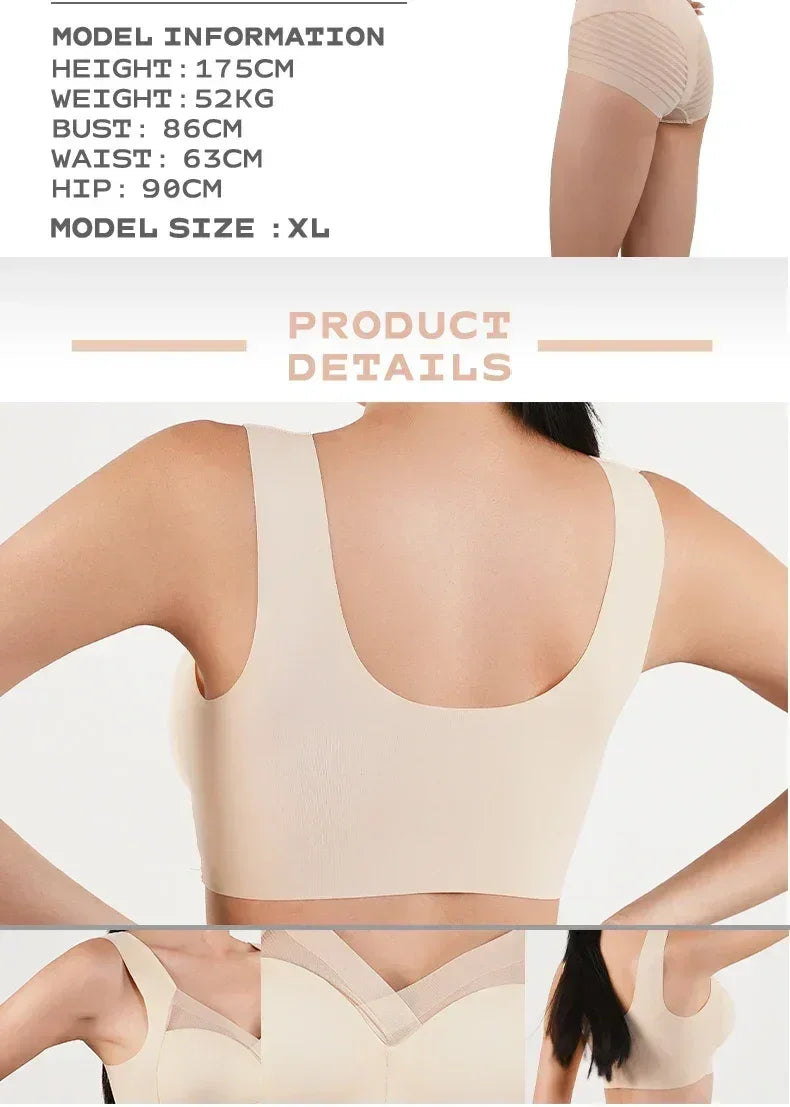 1pc Womens Ice Silk Minimizer Bras Large Size Underwear Seamless Lingerie Push Up Sport Thin Cup Sexy Mesh Yarn Bra for Women