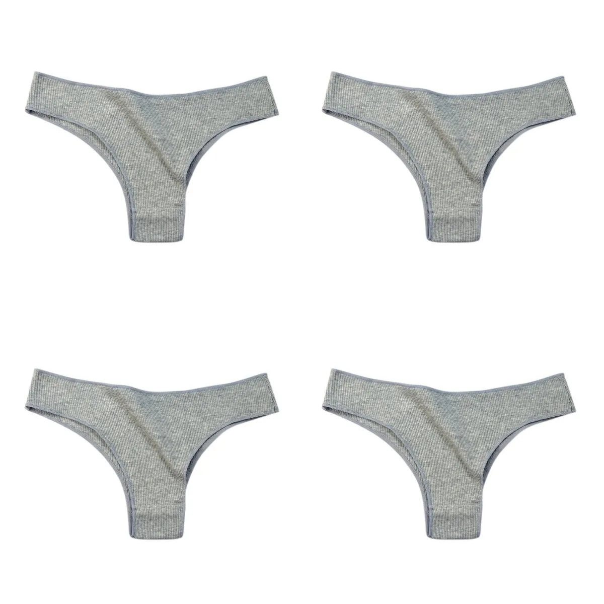 4Pcs/Set Cotton Panties Women Breathable Briefs Soild Underwear Female Underpants Low Waist Brazilian Panty Sexy Lingerie M-XL