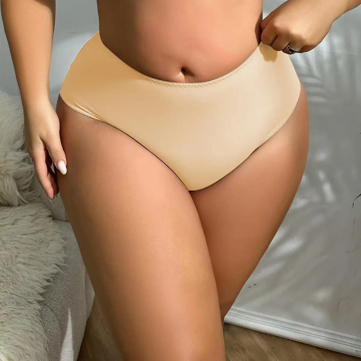 BEAUWEAR Big Size Panties for Woman Plus Size Underwear Plain Thin Underpants 0XL 1XL 2XL 3XL 4XL 5XL-2025