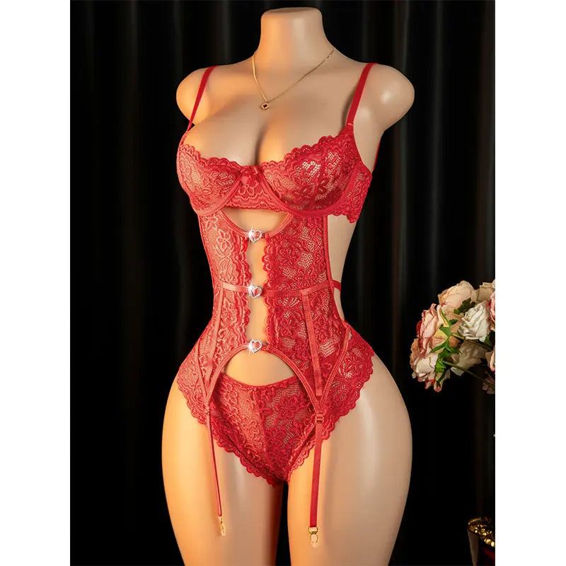 Sexy Lingerie Women Bra And BodyStockings Sets Cosplay Erotic Costumes Deep V Underwear Set Female Sexy Bra And Panty Sets