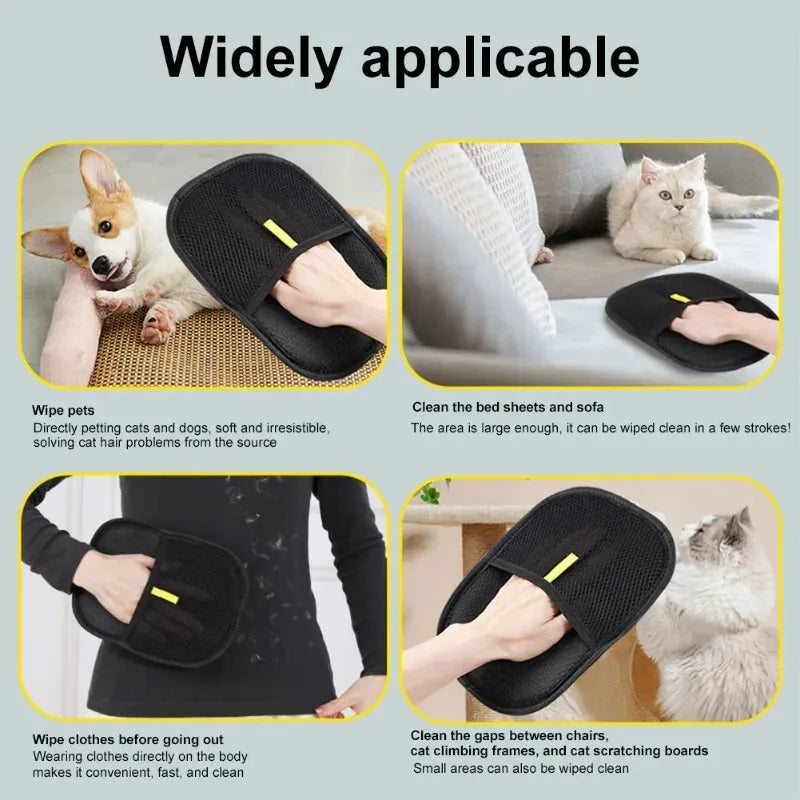 1/2/3/4/5pcs Pet Hair Remover Mitt Pet Hair Remover Gloves Deshedding Brush Glove for Dog Cat Rabbit with Long/Short/Curly Hair