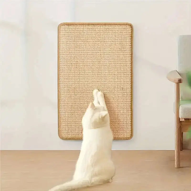 1pc Durable Hemp Rope Cat and Rabbit Scratching Board - No Mess Sofa Safety Design,Magic Invisible Adhesive,Multi-layer Exercise