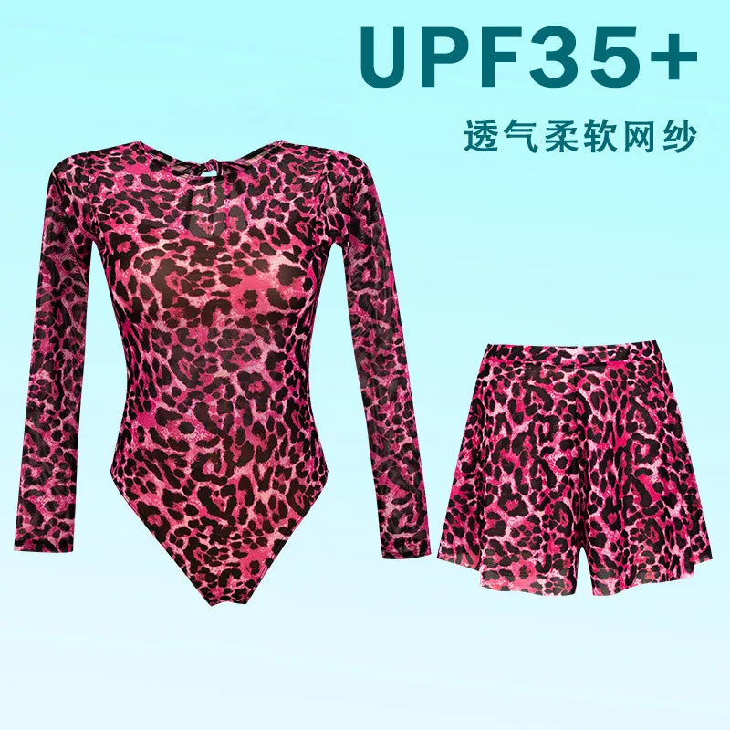 Long Sleeve Swimsuit Women Swimwear 2026 Sexy Bikinis Female Biquini Patchwork Swim Suits Print Surf Bodysuit Beachwear