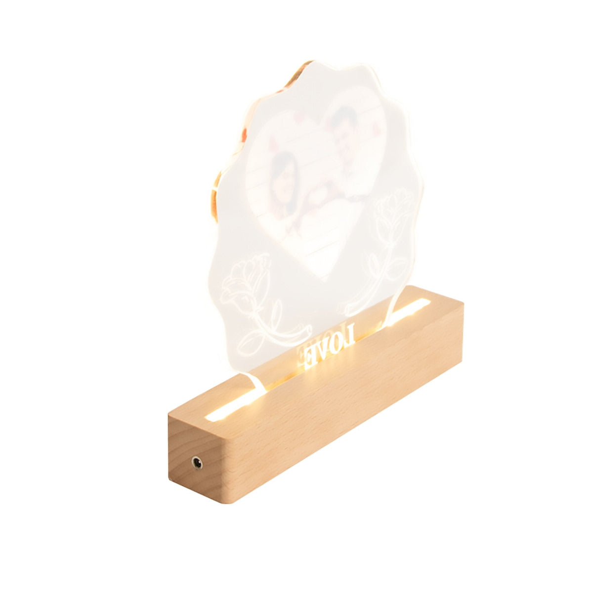 3D Love Lamp Acrylic LED Night Light Customized Photos Valentines Day Gift