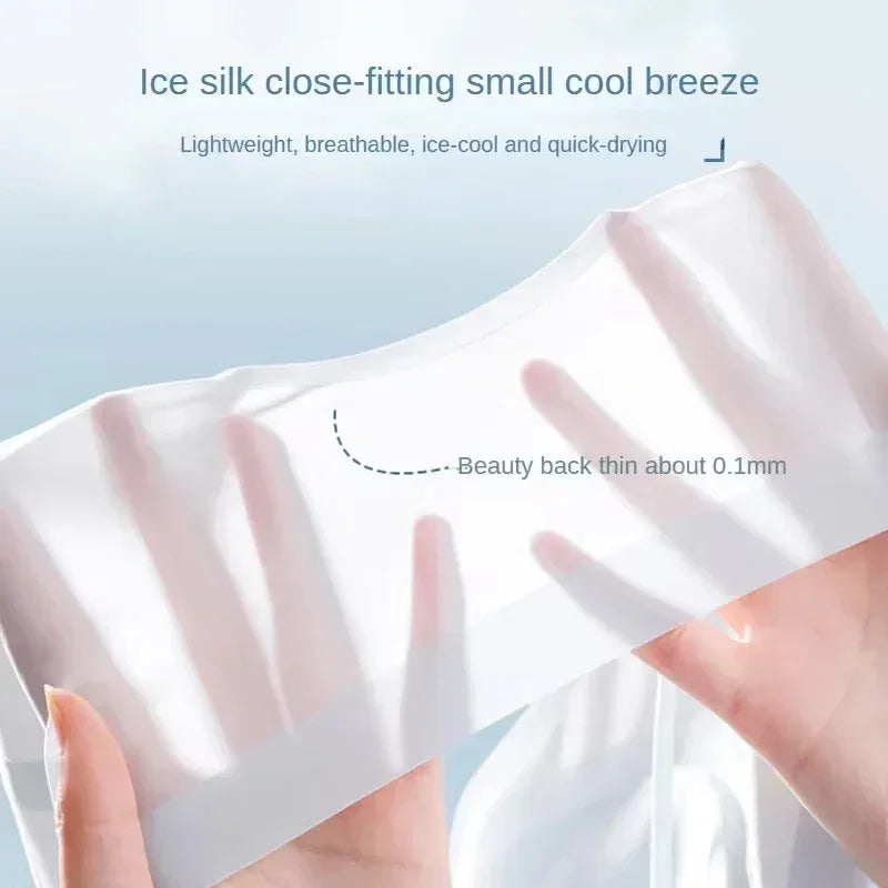 3PCS Ultra-Thin Breathable Ice Silk Top Bras Women&