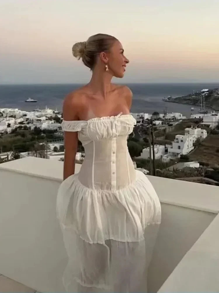 Bowknot White Summer Women&