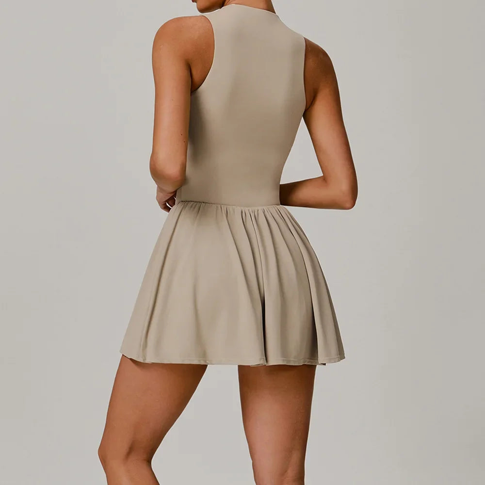 Yoga Boilersuit Women Tracksuit Yoga Set Zipper Jumpsuits One Piece Fitness Rompers Sleeveless Sportswear Gym Set Workout Clothe