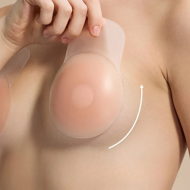 10 Pair 6.5CM Silicone Nipple Covers Adhesive Bra Stickers Invisible Lift Up Chest Pads Reusable Breast Petals for Women