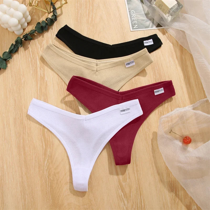 Soft Cotton G-String Panties – 7-Piece Set for Women