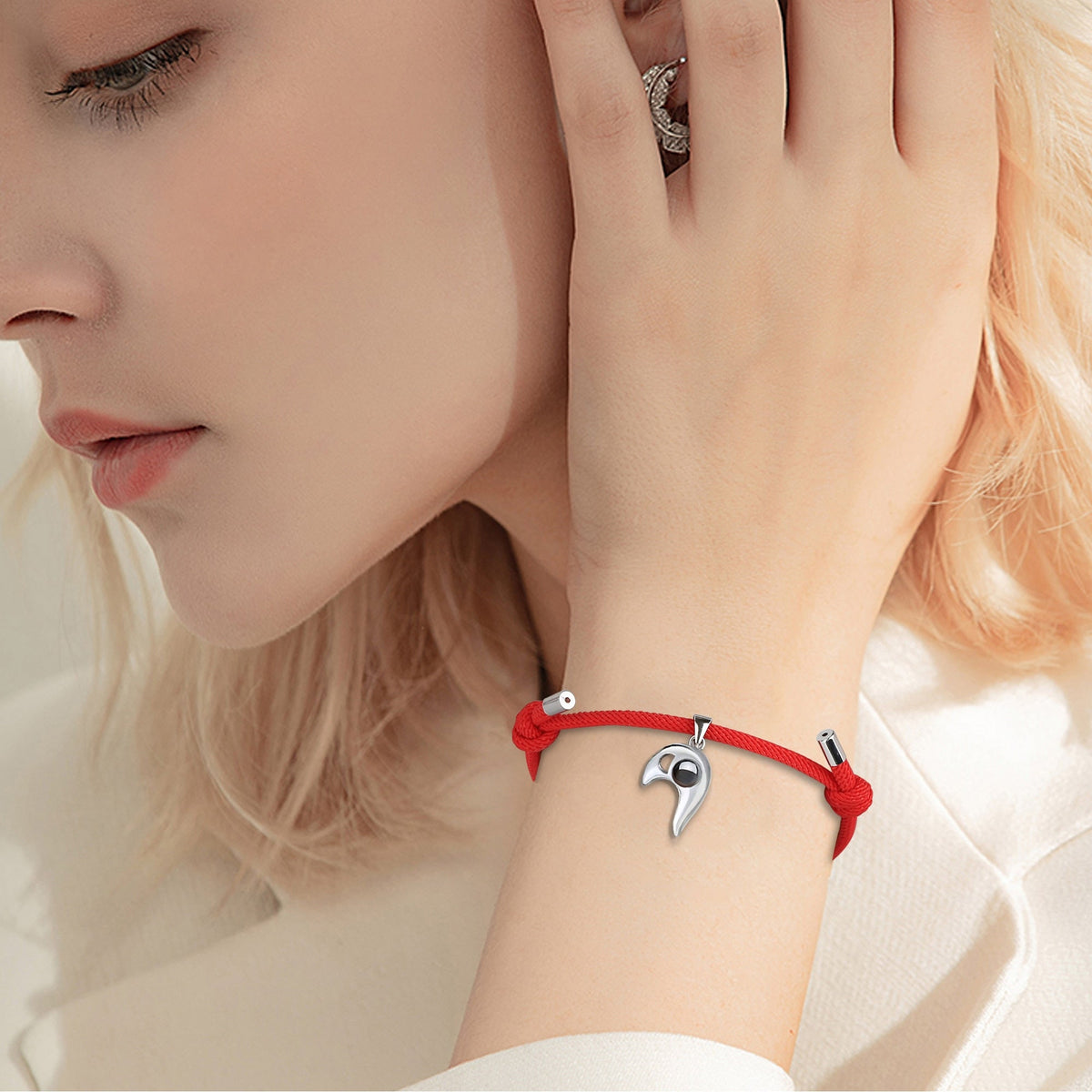 Customizable photo Projection Couple Bracelet Simple Projection Shake Bracelet