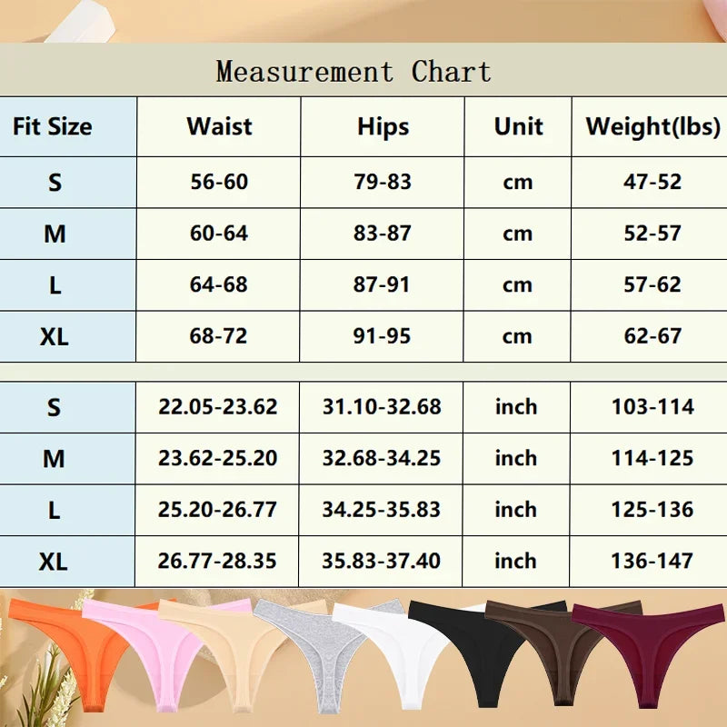 3-Piece Seamless Thong Panty Set – Soft Cotton Women&