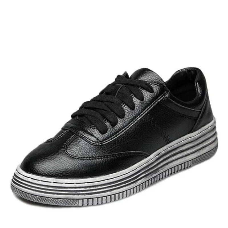 sneakers Women casual low top leather shoes lightweight white Pink Shoes Breathable Creepers Platform flats Shoes 2020
