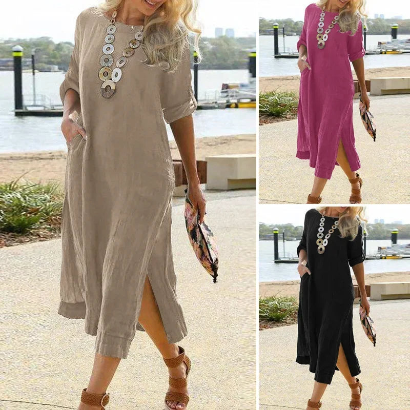 Spring Cotton Linen Oversize Women&