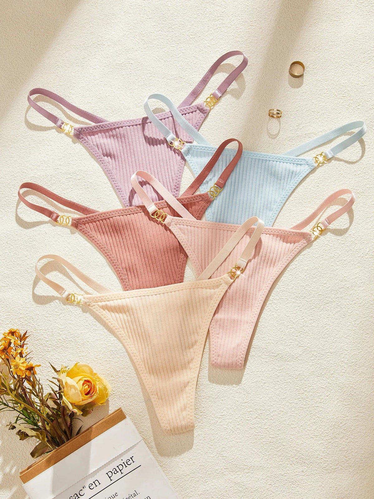 5PCS/Set Solid Women&