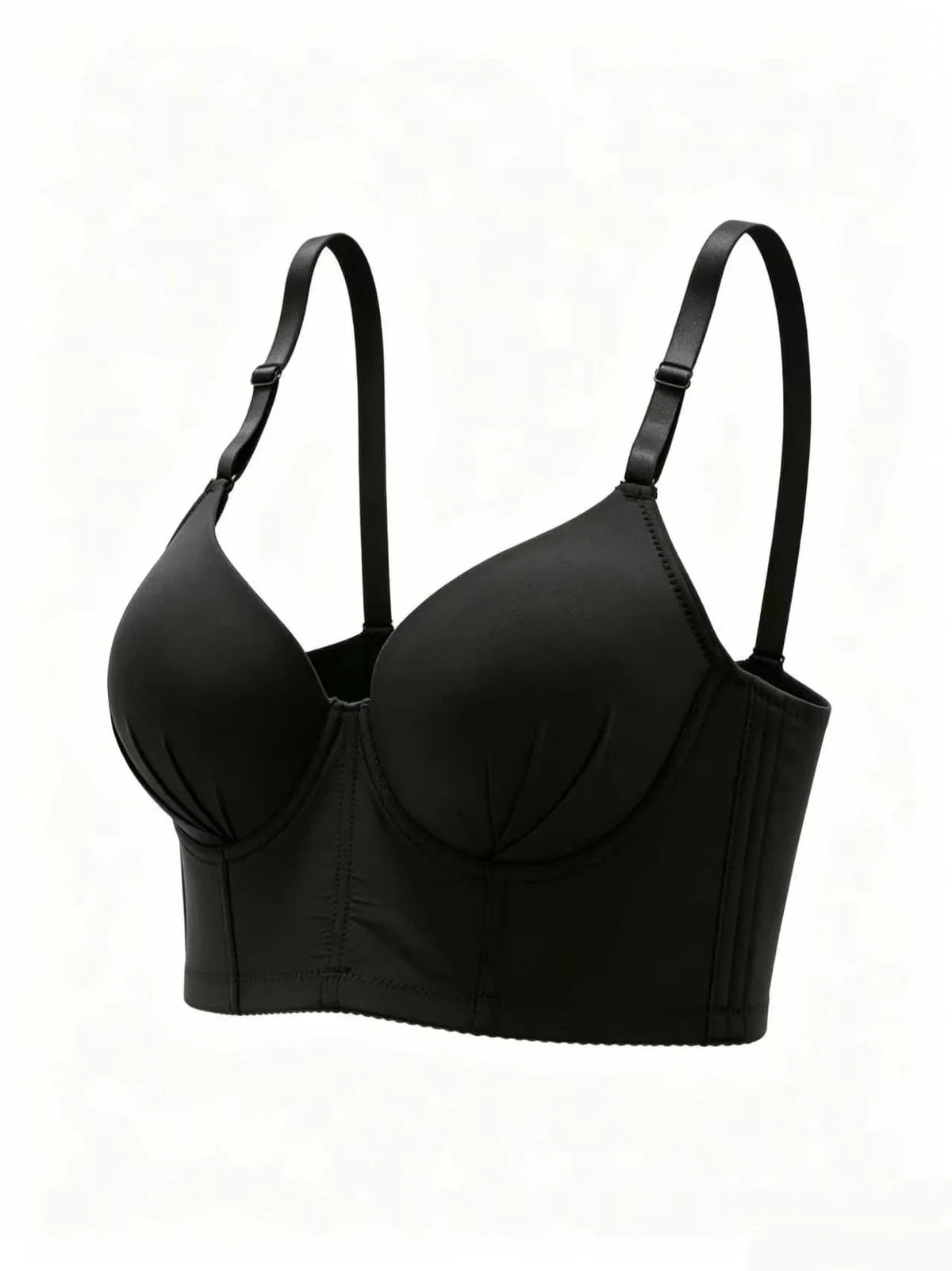 3/4 cup Coverage Adjustable Straps Daily Wear Lingerie Women Black Corset Bra Push Up Bralette Sexy Shapewear Bra B6036