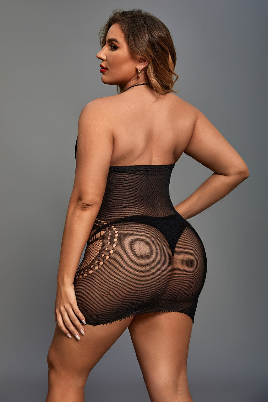Plus Size Seamless Patterned Chemise