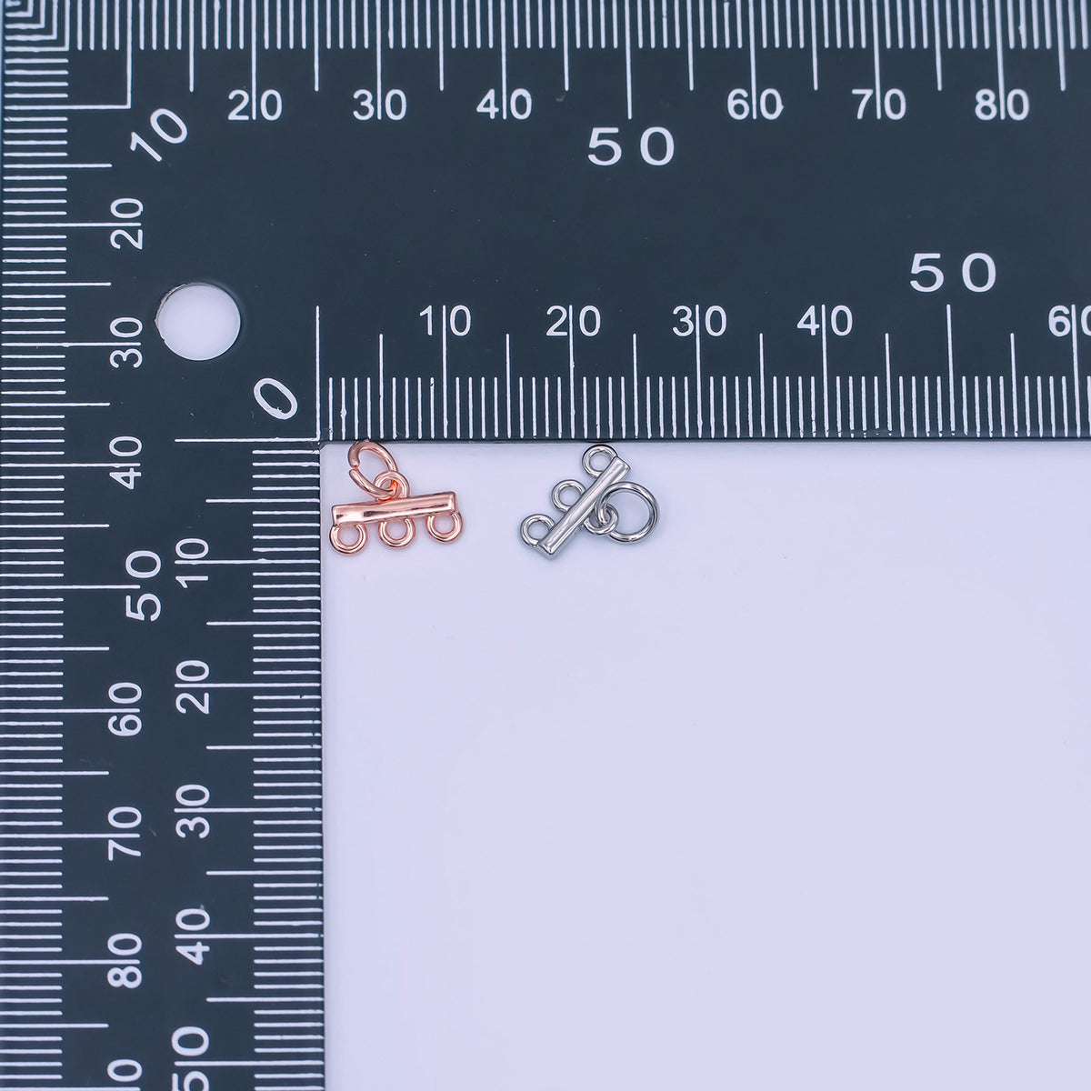24K Gold Filled Triple Loop Drop Charm Bar Findings in Gold, Silver & Rose Gold | Z1149 Z1150