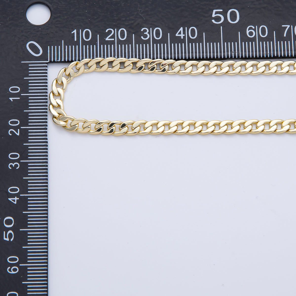 14K Gold Filled 4.2mm Cuban Curb Unfinished Chain by Yard | Roll-1814