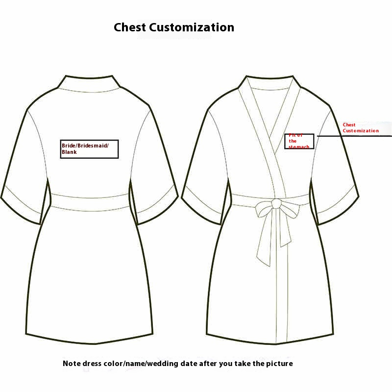 Custom Satin Bridesmaid Robes – Personalized with Name, Title, or Date | Wedding Party Gifts