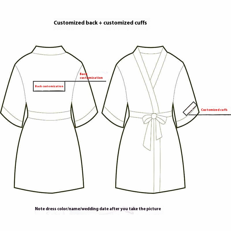 Custom Satin Bridesmaid Robes – Personalized with Name, Title, or Date | Wedding Party Gifts