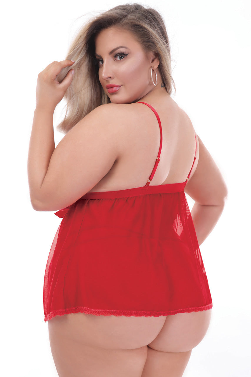 Plus Size Sweet Temptation Babydoll Set