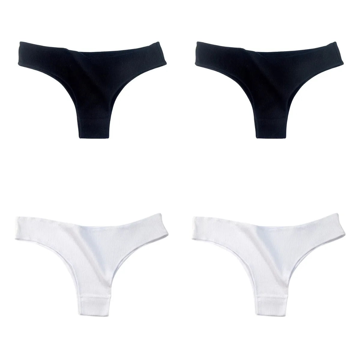 4Pcs/Set Cotton Panties Women Breathable Briefs Soild Underwear Female Underpants Low Waist Brazilian Panty Sexy Lingerie M-XL