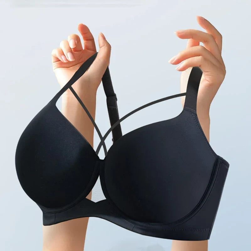 Large Size Seamless Lingerie for Women Thin and Sexy Bra Comfortable Top Up Push-up Anti Sagging Sports Breast Collection Bras