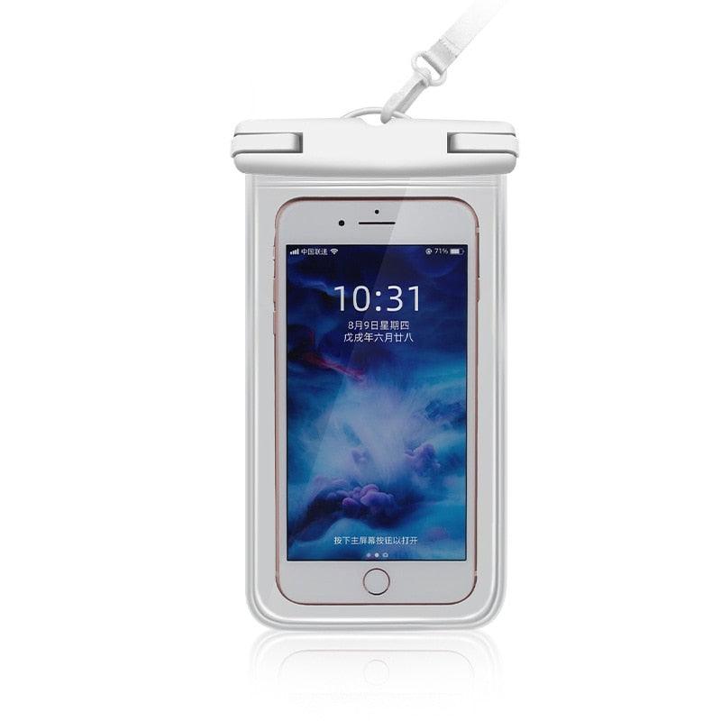 Gray Drop Resistant Waterproof Bag For Mobile Phones Under 6.9 Inches Plastic Mobile Phone Waterproof Case Diving Seal Phone Case Waterproof Pouch Phone Underwater Case 35m