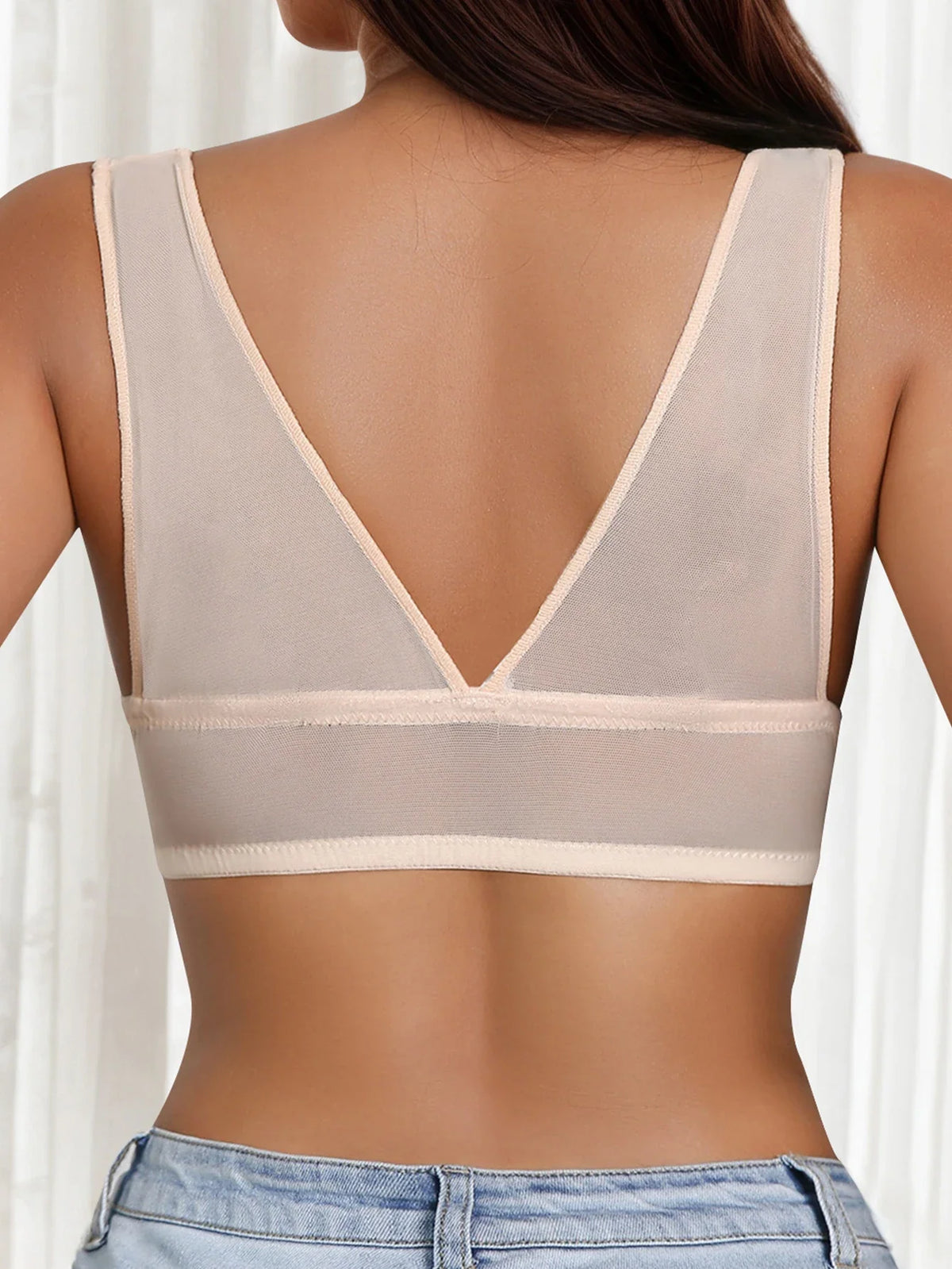 New trendy front button gathering pull up thicken lingerie lace women&