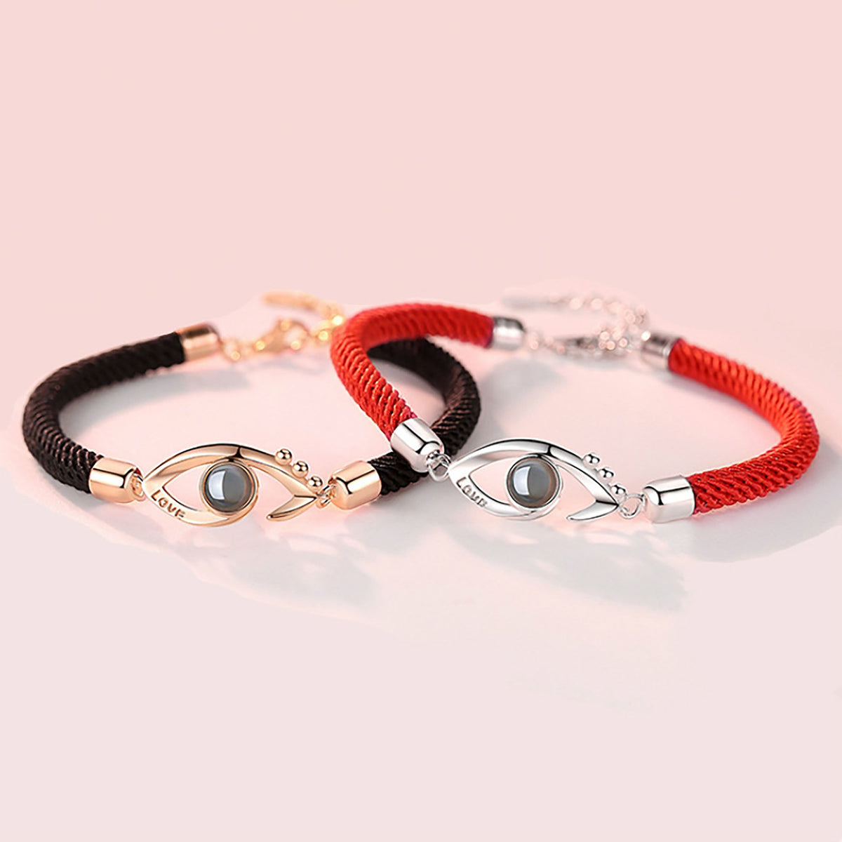 Customizable Photo EyesCircle Projection Bracelets Personalized Couple Memorial Jewelr