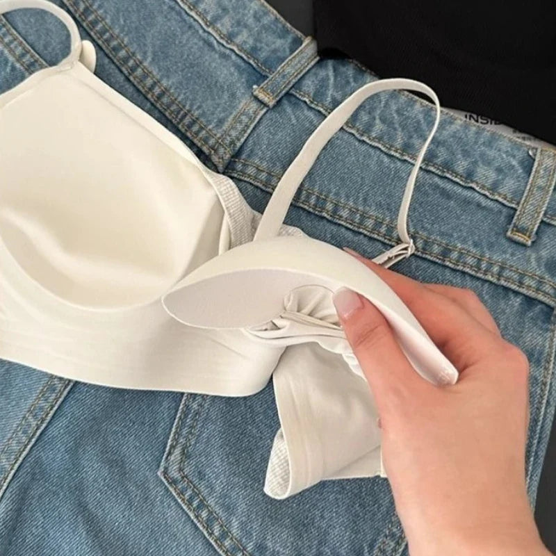 Comfortable Seamless Bras Soft Support Push-Up Bra for Women Small Bust Anti-Sag Underwire Women&