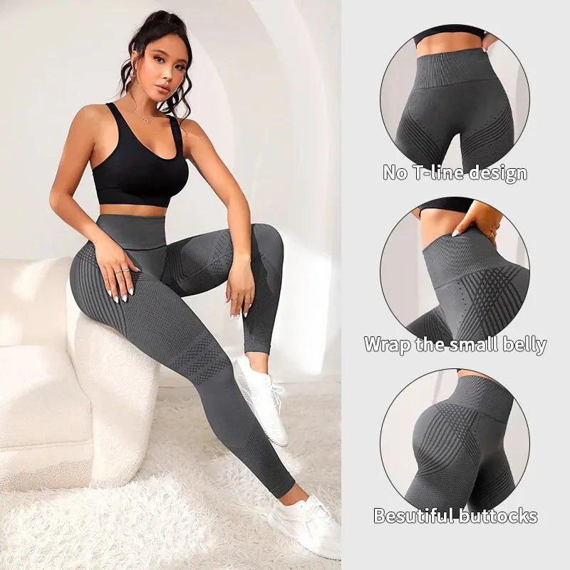 Sports Pants With Sexy Lines Lifting Buttocks Sports Tight Pants Women&