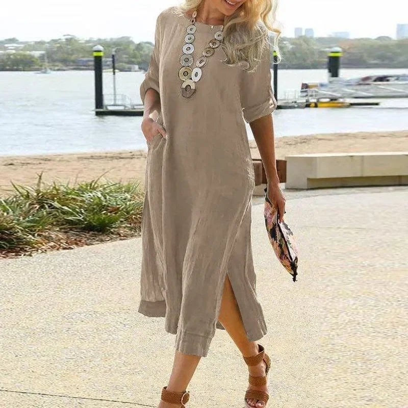 Spring Cotton Linen Oversize Women&