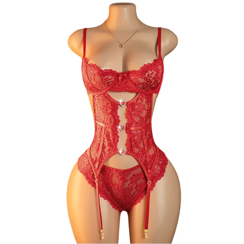 Sexy Lingerie Women Bra And BodyStockings Sets Cosplay Erotic Costumes Deep V Underwear Set Female Sexy Bra And Panty Sets