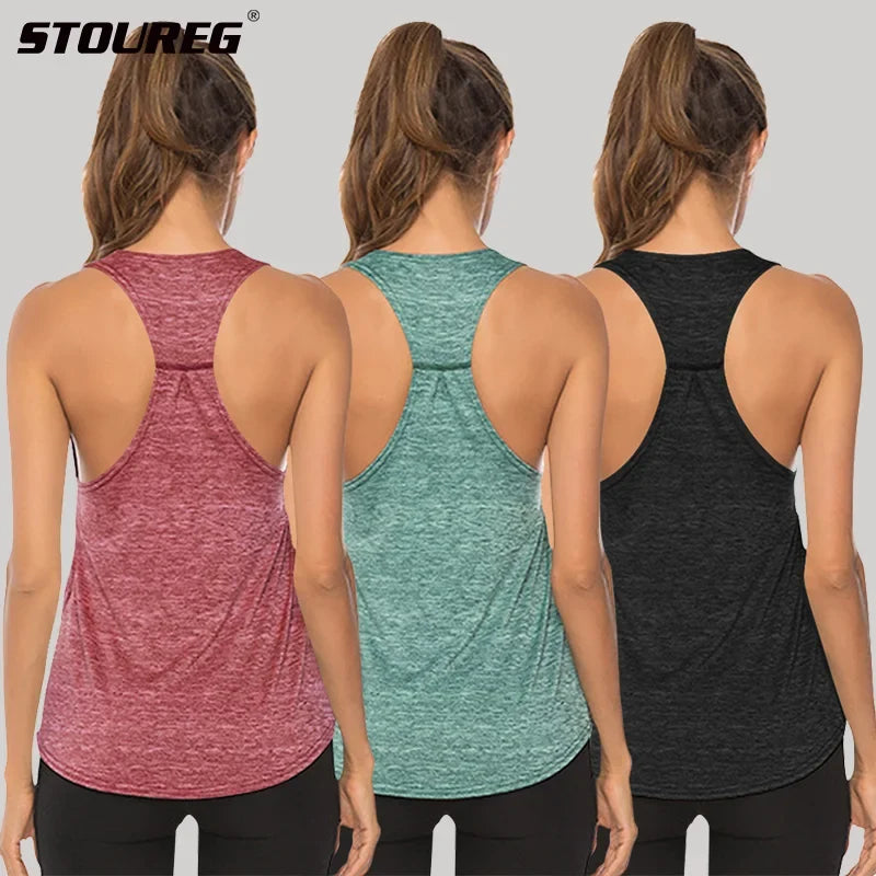 STOUREG Sleeveless Racerback Yoga Tank Top,Women&