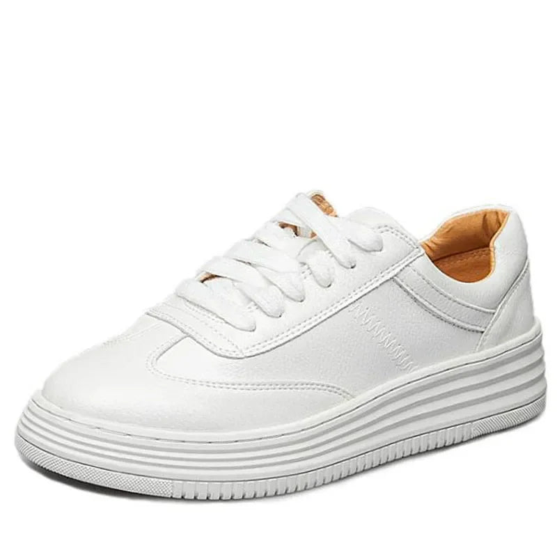 sneakers Women casual low top leather shoes lightweight white Pink Shoes Breathable Creepers Platform flats Shoes 2020