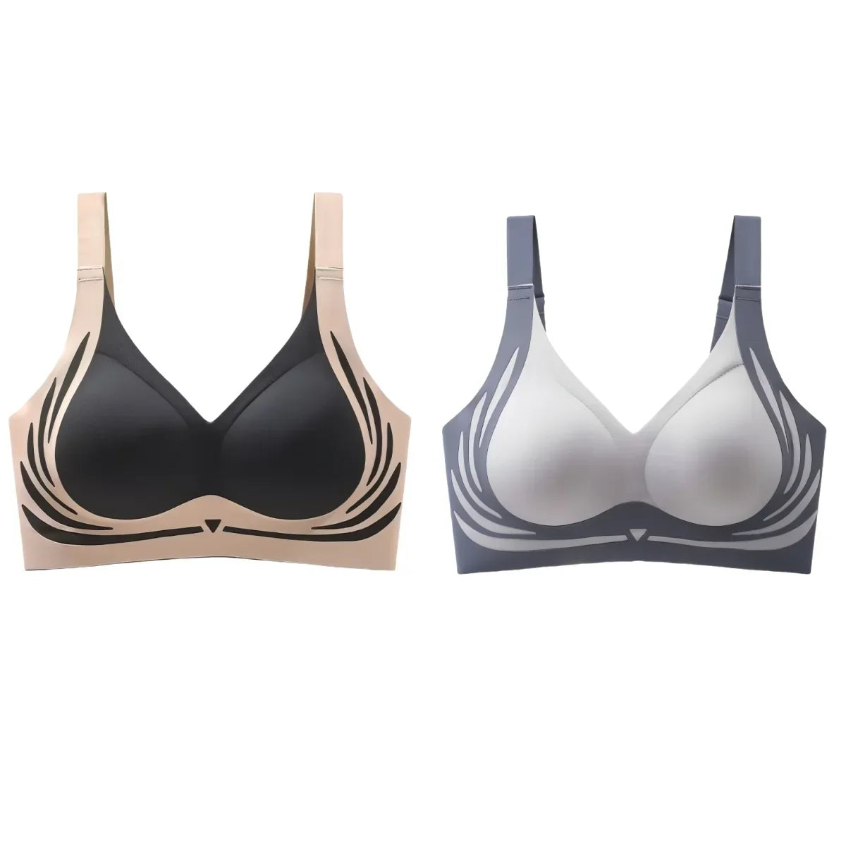 2Pcs/Set Non-wire Push-Up Bras Women&