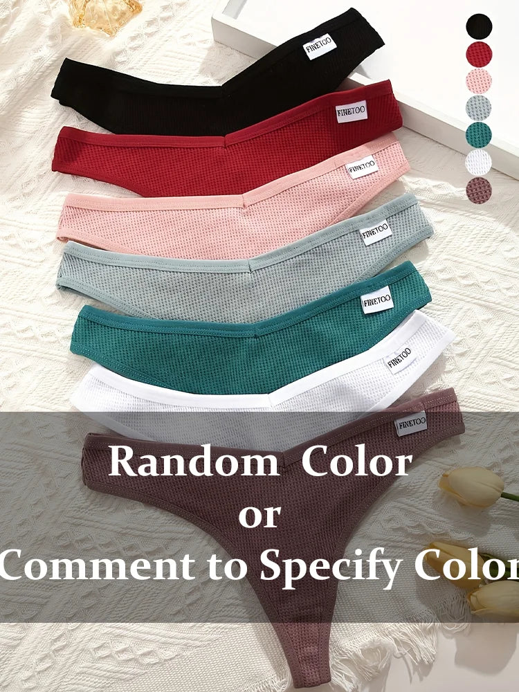 7-Piece Cotton G-String Panty Set for Women – Soft, Breathable Everyday Underwear