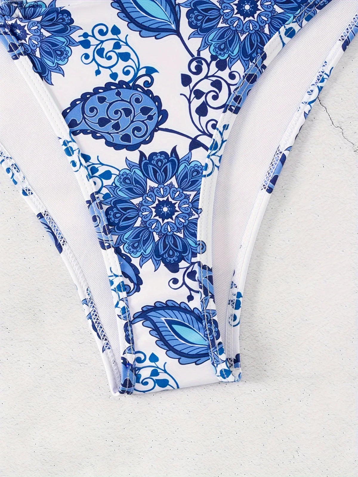 ZTVitality Sexy Print Bikini Set 2025 New Arrival Padded Bra Halter Bandage Swimsuit Women&