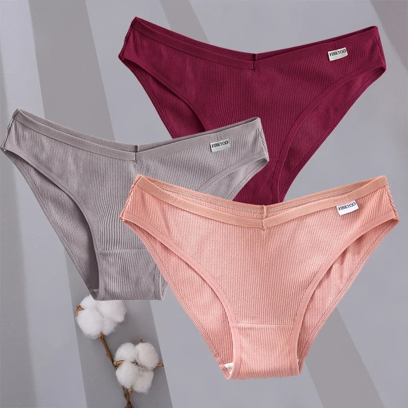 Comfortable Cotton Briefs for Women – 3-Piece Panty Set