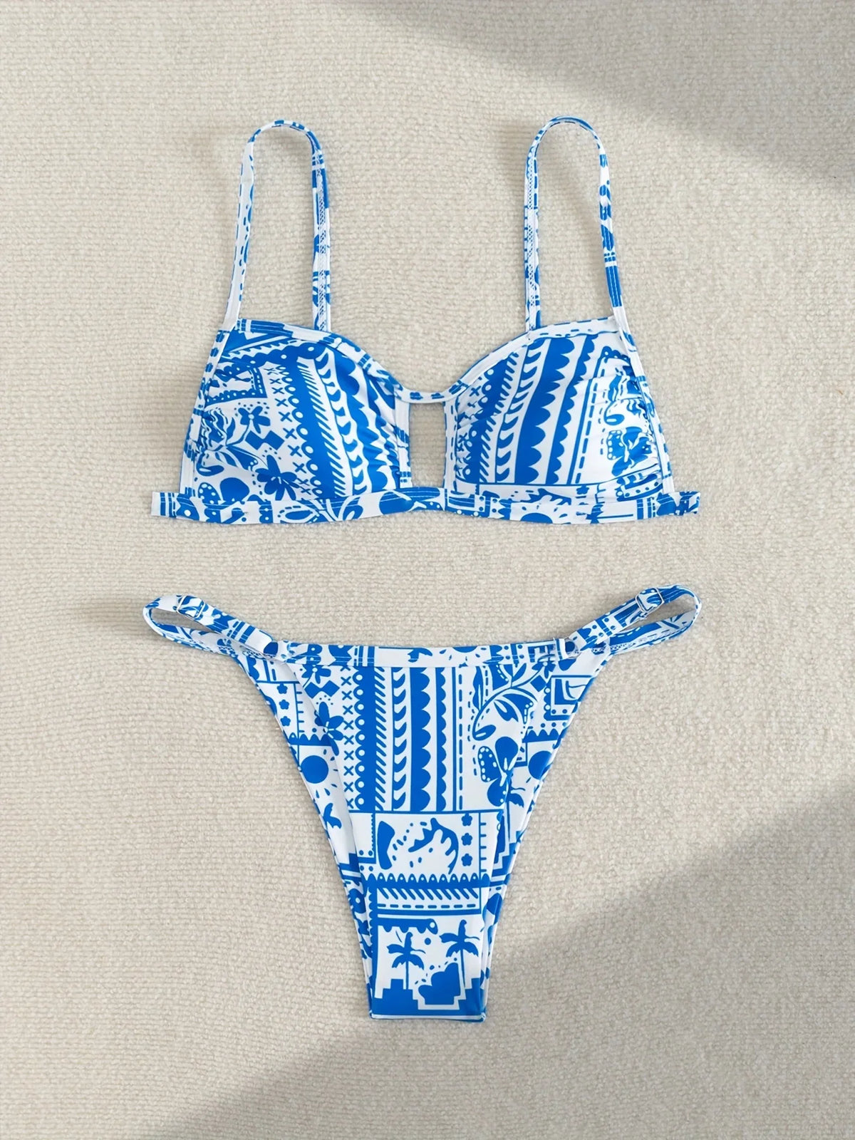 ZTVitality Print 2 Piece Bikini Set 2025 New Arrival Biquini Push Up Sexy Swimsuit Women&