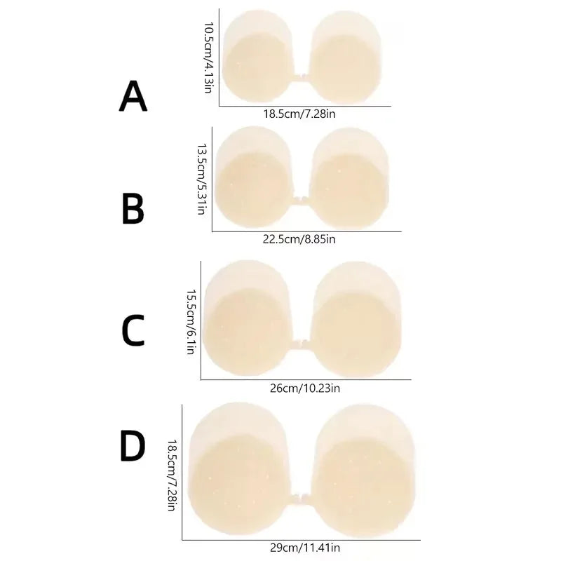 Invisible Thin Silicone Anti-Show Nipple Covers Reusable Anti-Sagging Breast Petals Strapless Bra Breast Patch